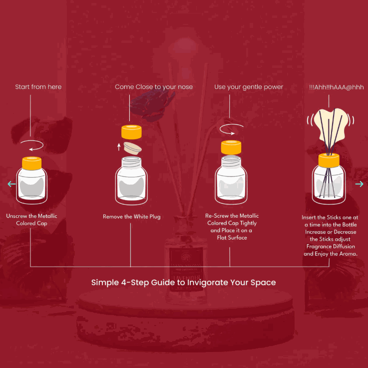Reed Diffuser (Pack - 60 ML) | Jasmine Fragrance | Eco-Friendly with Natural Rattan Sticks thumbnail