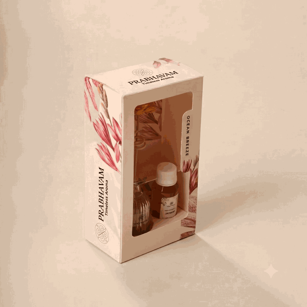 Reed Diffuser (Pack - 60 ML) | Jasmine Fragrance | Eco-Friendly with Natural Rattan Sticks thumbnail