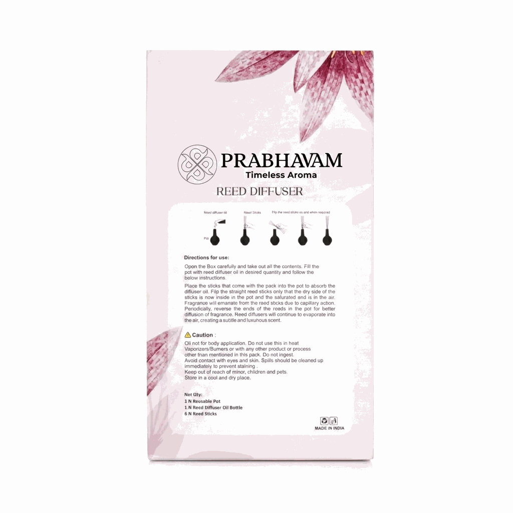 Reed Diffuser (Pack - 60 ML) | Lavender Fragrance | Eco-Friendly with Natural Rattan Sticks thumbnail