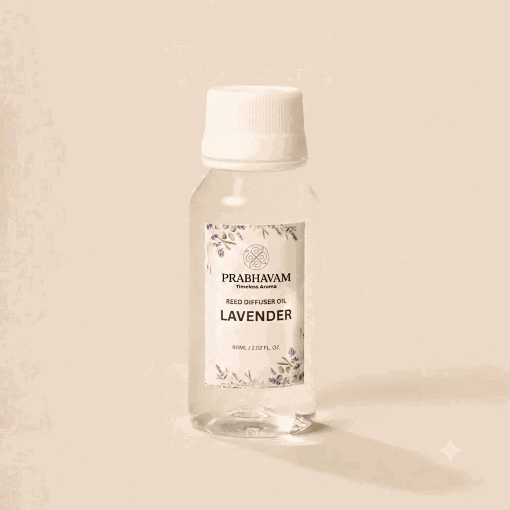 Reed Diffuser (Pack - 60 ML) | Lavender Fragrance | Eco-Friendly with Natural Rattan Sticks thumbnail