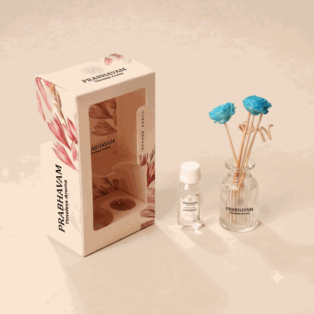 Reed Diffuser (Pack - 60 ML) | Lavender Fragrance | Eco-Friendly with Natural Rattan Sticks hover