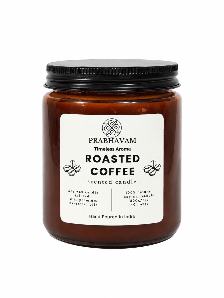 Amber Jar Soy Wax Candles (200g each) | Roasted Coffee | Clean Long Burn with Natural Cotton Wicks thumbnail